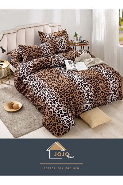 JOJO HOME Bedding set, fine cotton, 6 pieces, 230x240cm, Leopard
