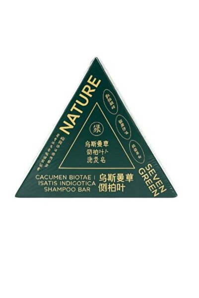 Seven Green Soap Seven Types of Natural Herbal Anti-Hair Loss Shampoo, Green Triangle, f