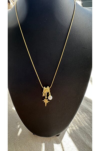 Rüya قلادة نجمة مفصلة من اللؤلؤ