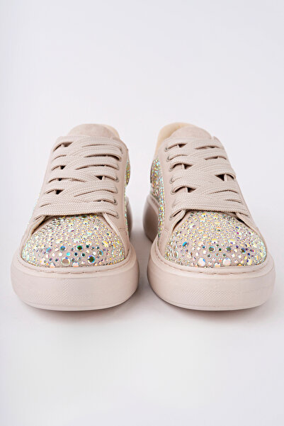 Madam Tarz Bln-500 Stoned Lace-Up Flat Sole Sports