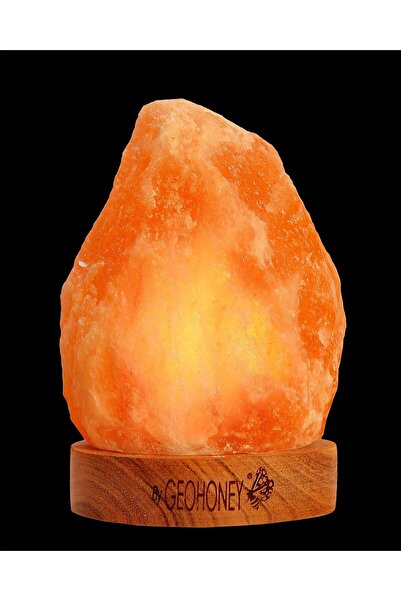 Geohoney Himalayan Salt Lamp with USB Mini - Natural Mountain Shape