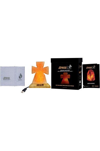 Geohoney Himalayan Salt Lamp with USB Mini - Cross