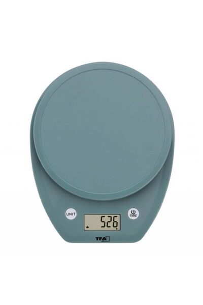 TFA MOCHI digital kitchen scale with LCD display, 5 kg capacity, turquoise, 50.2007.20