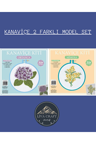 Tuva Kit de brodat cu punctul în cruce Hortensie și Mimosa