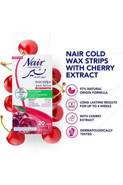 Nair Body Wax Strips Cherry 20 Pack