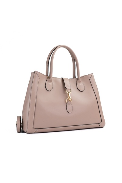 Posete Fagaras Eugina Leather Purse - Powder Pink, Genuine Leather Office Bag...