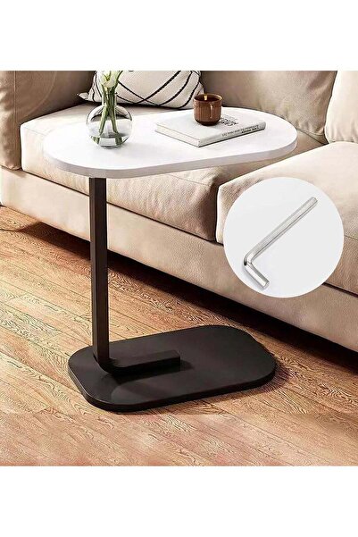 Türkiye Sofa Side End Table, Light Luxury C-Shaped Side Table for Sofa & Bed