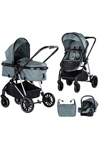 Chipolino Aura 3-in-1 Stroller — Basil