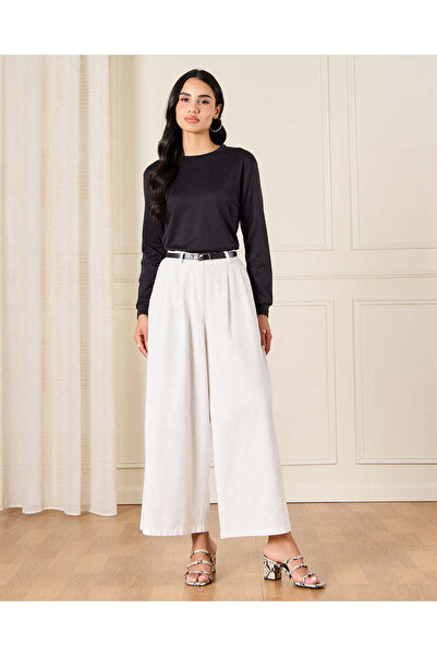 REDTAG Women Black Basic T-Shirt