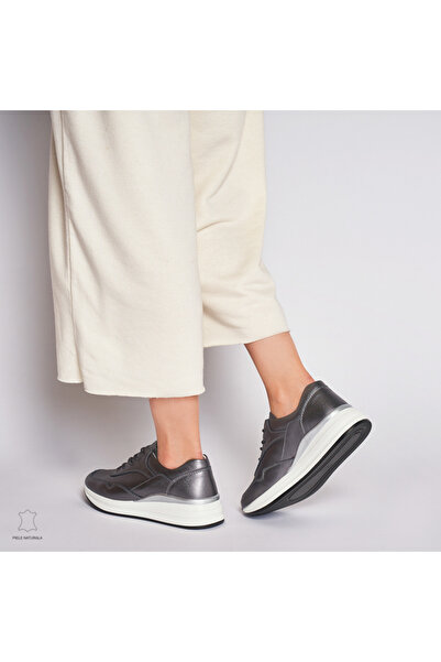 ANGEL BLUE Women's Casual Shoes Made of Natural Leather Multicolor CRL1234 Pewter