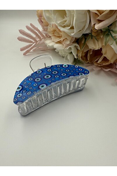 PONÇİK ACCESSORİES Evil eye beaded eye figure clamp buckle