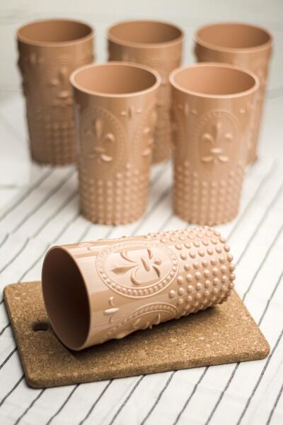 Mustran Acrylic Honey Single Long Cup & Water Soft Drink Cup 750 ml (Large Size & Not Glass)