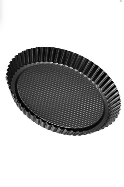 PoloChef Acacia Granite Tart, Pie, Cake Mold 28 cm Black