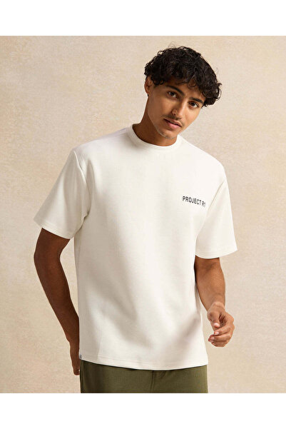 REDTAG Men White Printed Lounge T-Shirt