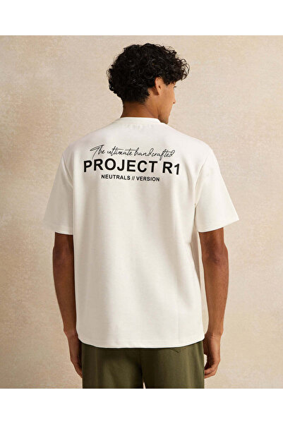 REDTAG Men White Printed Lounge T-Shirt