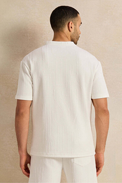 REDTAG Men White T-shirt