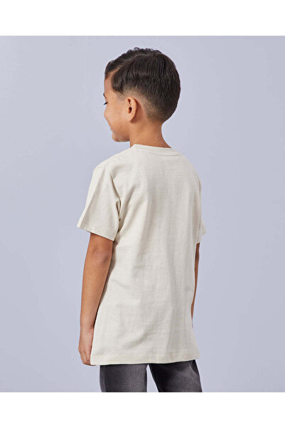 REDTAG Boys Beige Printed T-Shirt