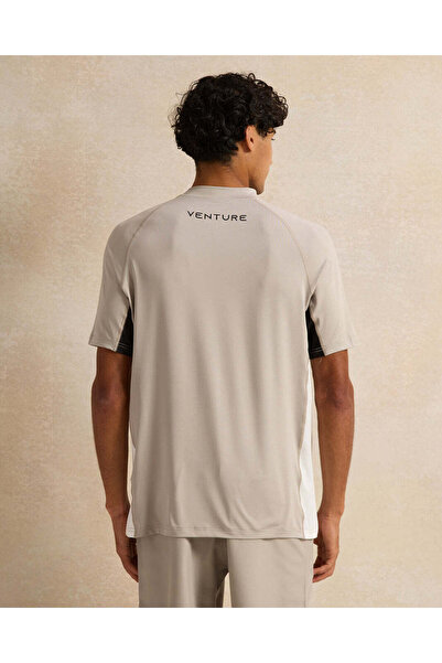 REDTAG Men Grey Printed T-Shirt