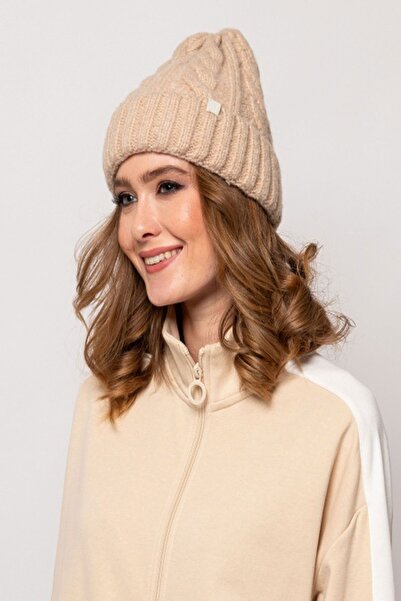 Heavy Tools Pălărie de damă cu logo mic PORONIA LATTE