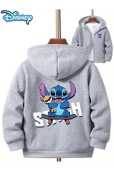 NoVibe Children's Stich Character Printed Zippered Cardigan/Jacket