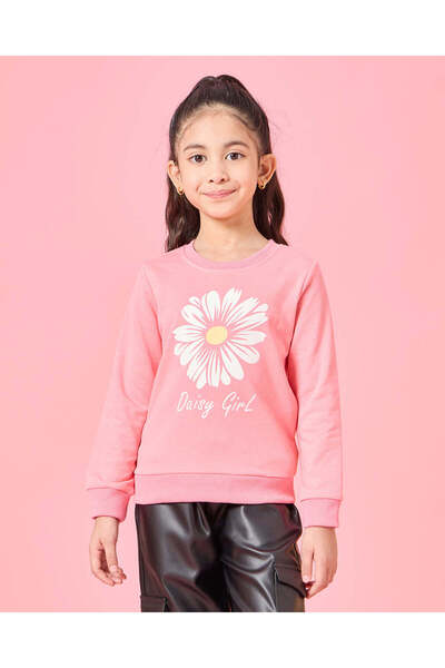 REDTAG Girls Pink Floral Print T-Shirt