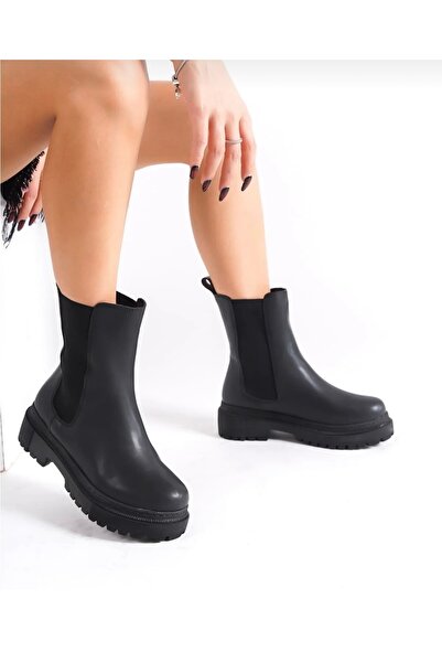 Ozzo Woman Kadın çift tarafı lastikli su geçirmez chelsea bot