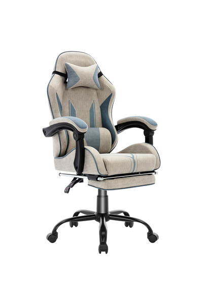 NSMAZXO Scaun de gaming ergonomic cu suport lombar si suport pentru picioare, capacitate incarcare 130 kg