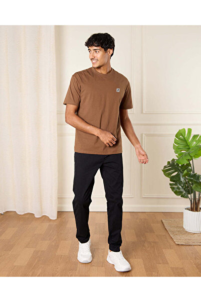 REDTAG Men Brown Printed T-Shirt