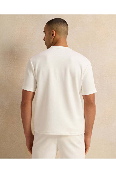 REDTAG Men Ivory Printed T-Shirt