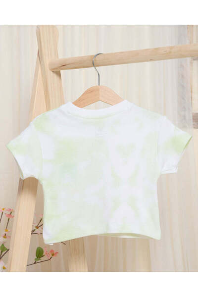 REDTAG Infant Girls White Stitch Print T-Shirt