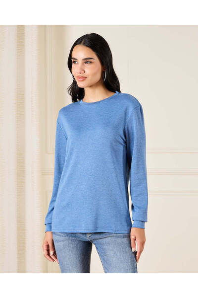 REDTAG Women Teal Basic T-Shirt