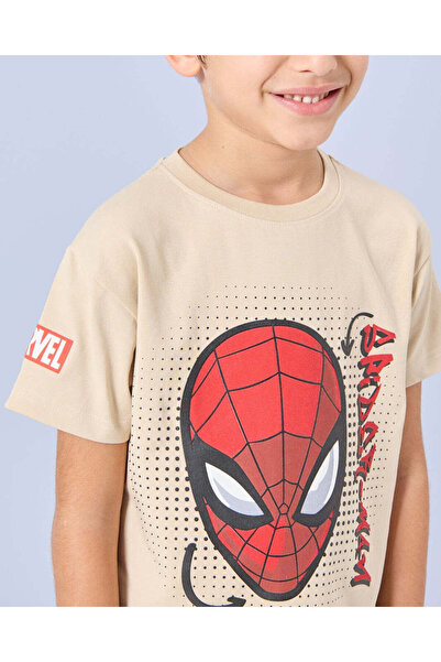REDTAG Boys Brown Printed T-Shirt