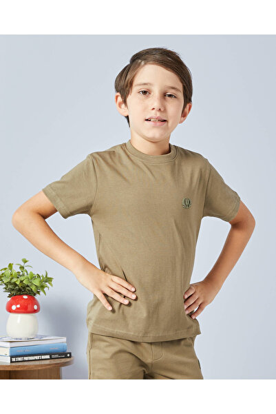 REDTAG Boys Cream And Olive Shirt Set (Pack Of 2)