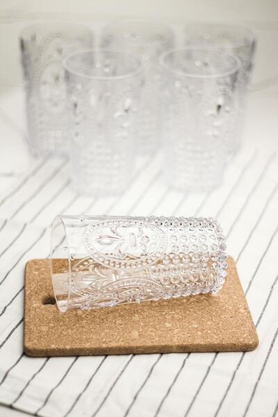 Mustran Acrylic Transparent 6-Piece Tall Cup & Water Soft Drink Cup 750 ml (Not Large Size & Glass)