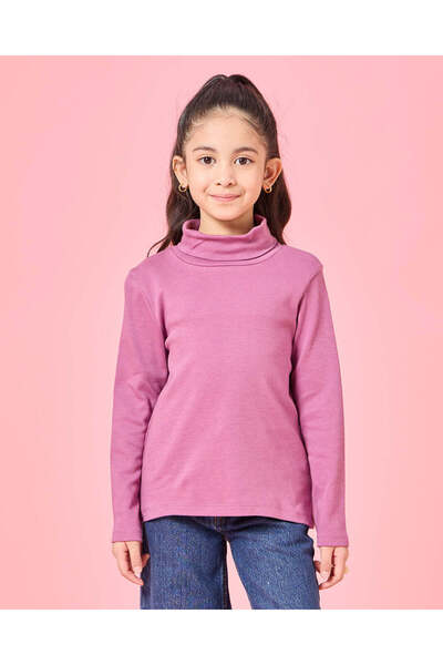 REDTAG Girls White And Pink High Neck T-Shirt Set (Pack of 2)