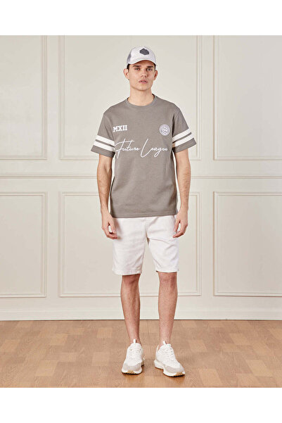 REDTAG Men Grey Pique Active T-Shirt