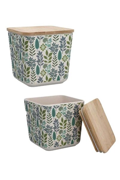 Generic Ceramic Food Storage Container with Bamboo Lid 730ml