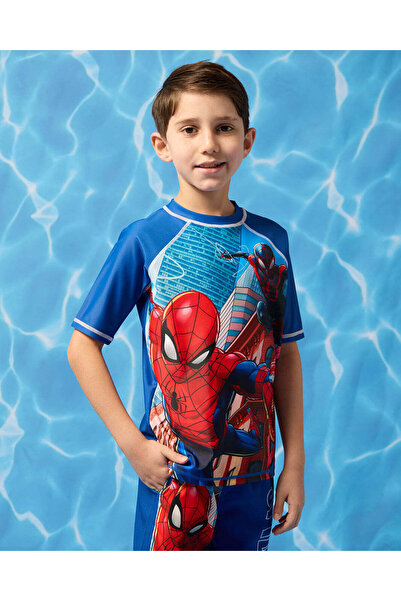 REDTAG تي شيرت سباحة سبايدر مان للأولاد باللون الأزرق الداكن