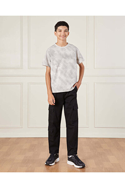 REDTAG Senior Boys Beige Printed T-Shirt