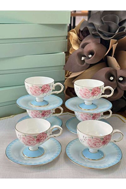 Paçi Türk Kahve Fincanı Veronica Azure 6 Kişilik 12 Parça