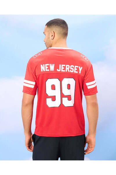 REDTAG Men Red Active T-Shirt