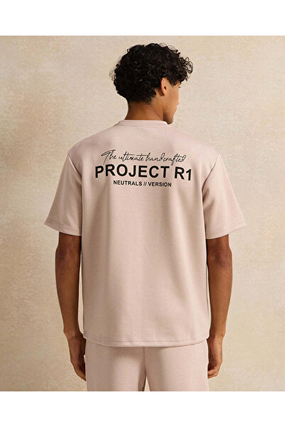 REDTAG Men Grey Printed Lounge T-Shirt