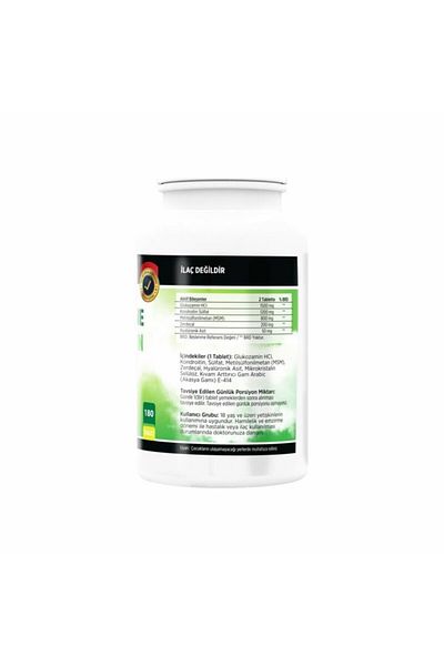 FLX Glucosamine Chondroitin Msm Hyoluronic Acid Turmeric 180 Tablets