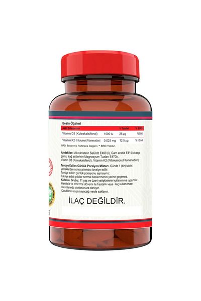 Nevfix Vitamin D3-K2 120 Tablets 2 Boxes