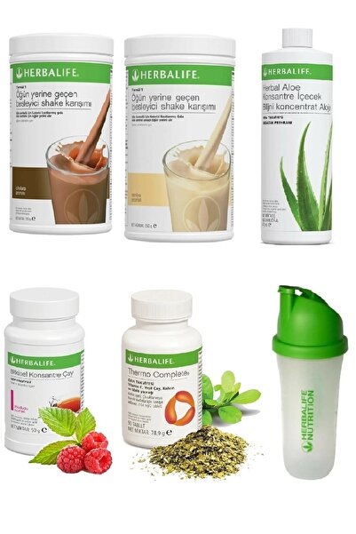 Herbalife 1 Ahududu Ve Beyaz Çikolota + 1 Vanilya + 1 Aloe + 1 Limon 50gr Çay...