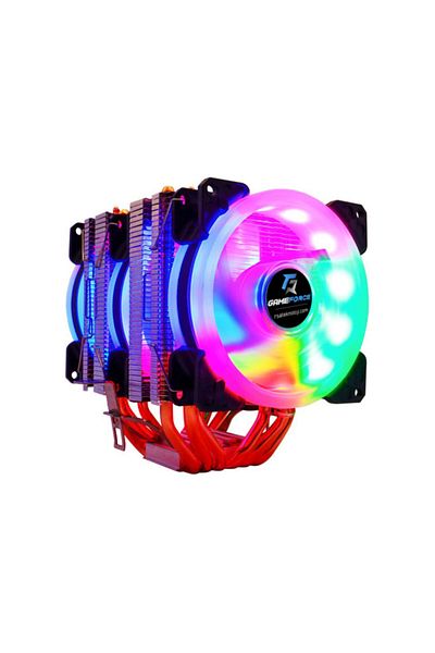GAMEFORCE مروحة معالج تبريد وحدة المعالجة المركزية متوافقة مع Intel/AMD من Copper 6