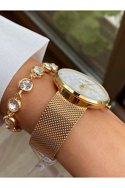 FERRO Steel Women's Watch + Bracelet Gift