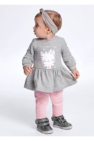 MAYORAL Baby Girl Cat Detailed Dress