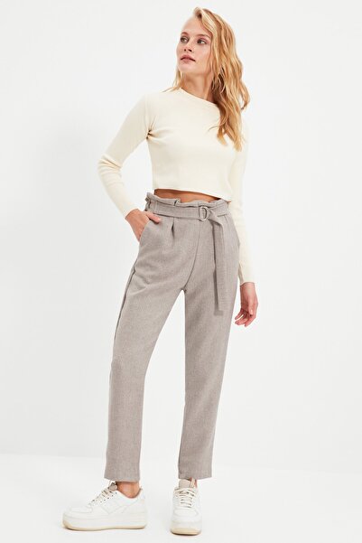 Trendyol Collection Pants - Gray - Carrot pants