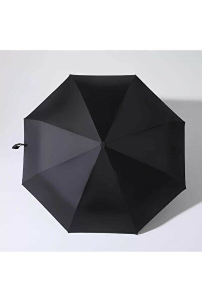 Genel Markalar Unisex Şemsiye Siyah Full Otomatik Fiber Tel Pongee Kumaş Daya...